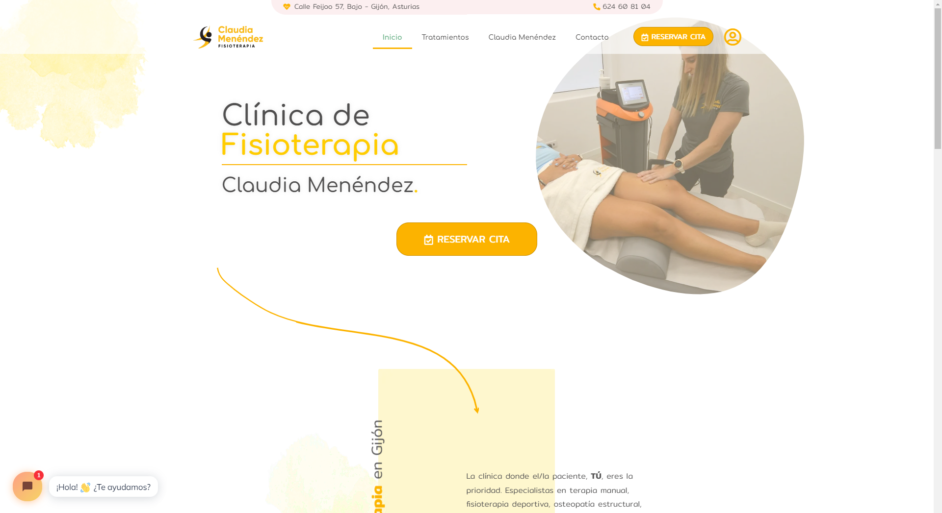 Web Clínica Fisioterapia Claudia Menéndez